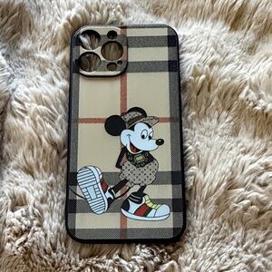 Stylish Mickey Mouse Plaid Phone Case for iPhone 13 Pro Max!!